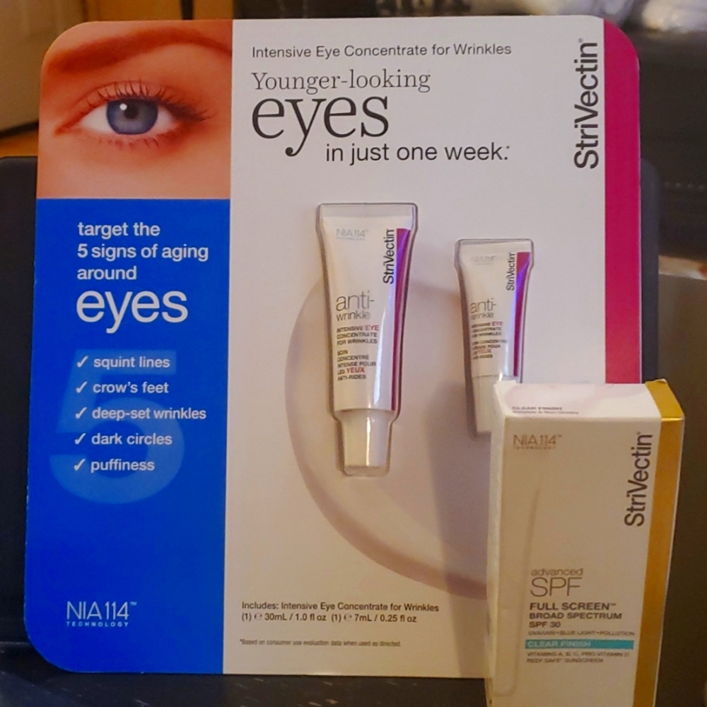 StriVectin Eye Cream and Full Screen broad-spectrum SPF 30